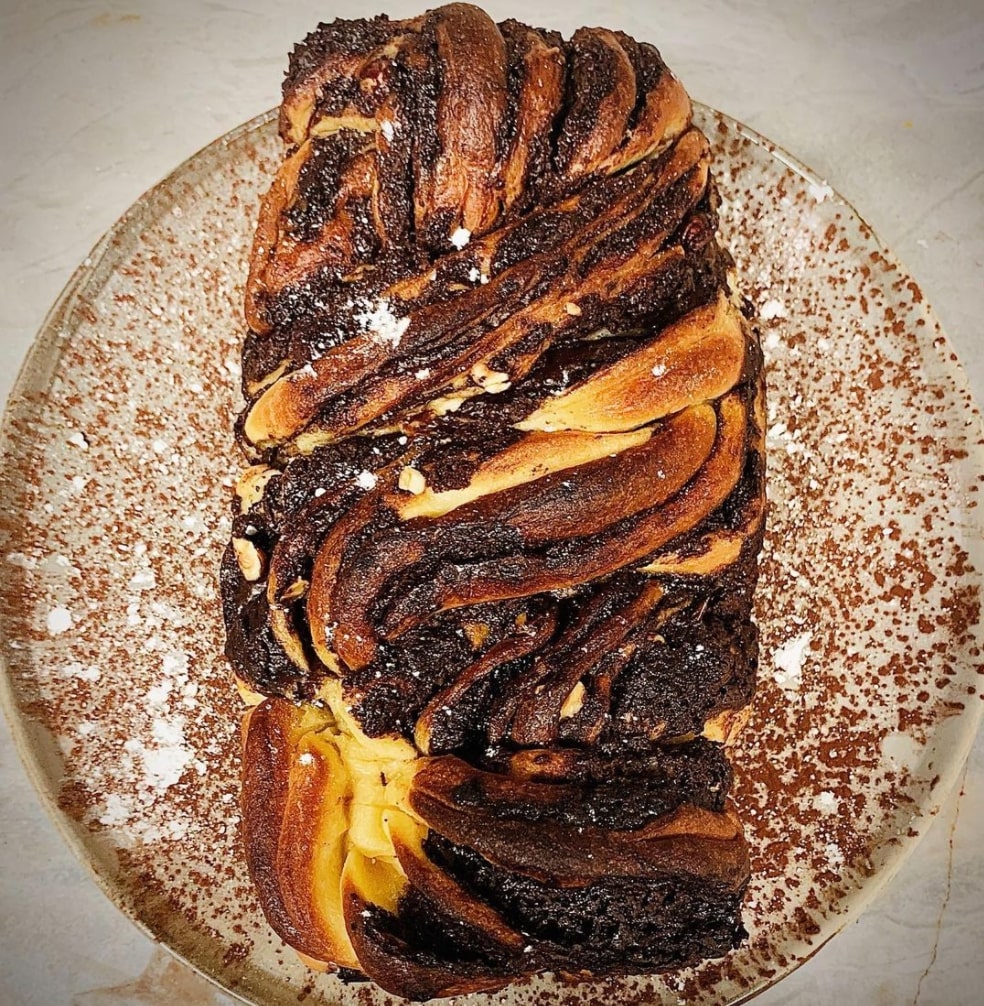 Hazelnut chocolate babka