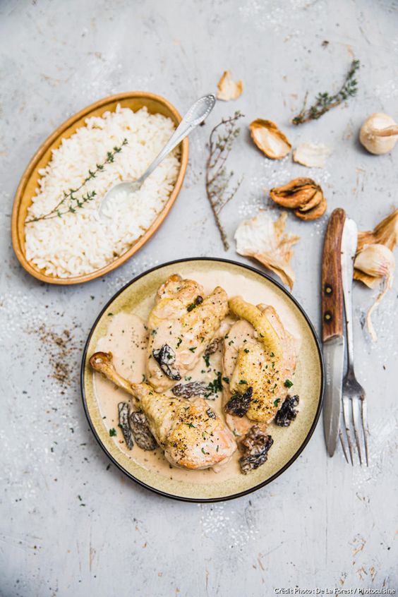Chicken with morels